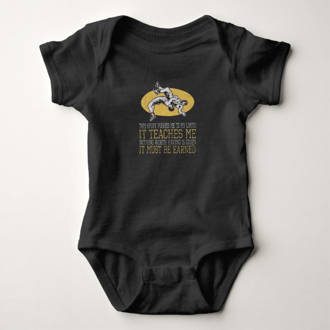 Wrestling Limit verdiente Berufliche Wrestler Baby Strampler (Vorderseite)