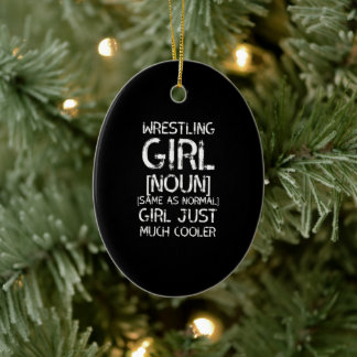 Wrestling Mädchen viel cooler Wrestling Mädchen vi Keramik Ornament