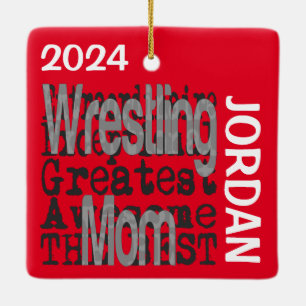 Wrestling Mama Extraordinaire CUSTOM Keramikornament