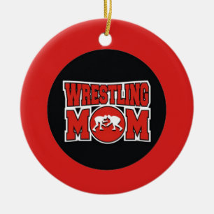 Wrestling-Mama-Weihnachtsverzierung Keramik Ornament