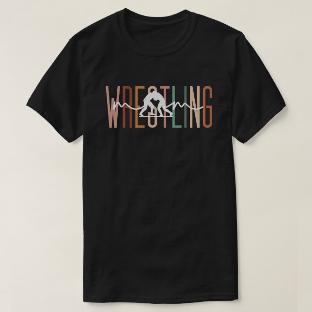 Wrestling Mama Wrestling Mama Mama Wrestling T-Shirt (Design vorne)