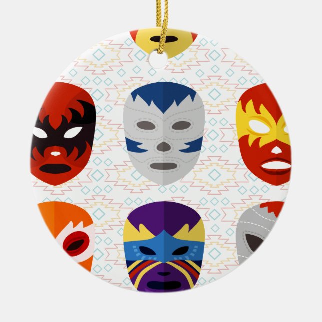 Wrestling Masks Keramik Ornament (Vorne)
