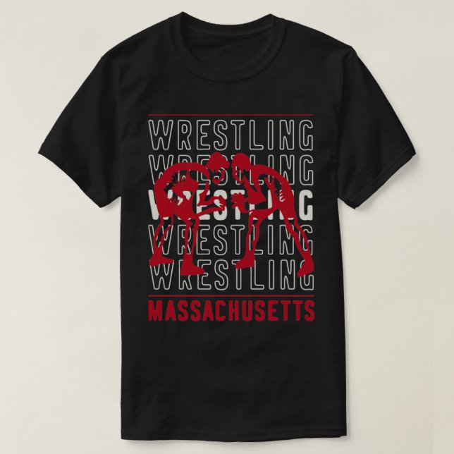 Wrestling Massachusetts T-Shirt (Design vorne)