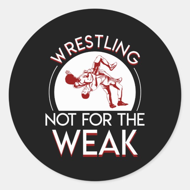 Wrestling nicht für schwache Wrestling-Gestaltung Runder Aufkleber (Vorderseite)
