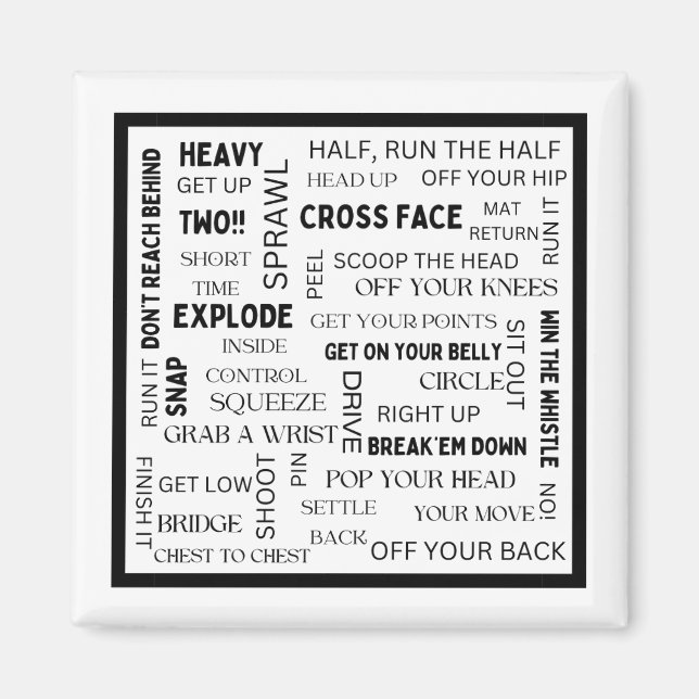 Wrestling Phrases Magnet (Vorne)