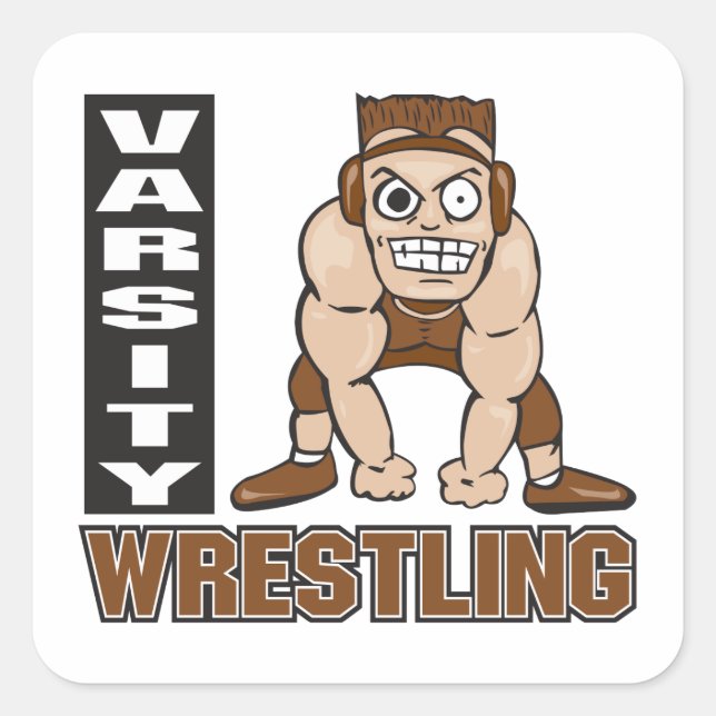 Wrestling Quadratischer Aufkleber (Vorderseite)