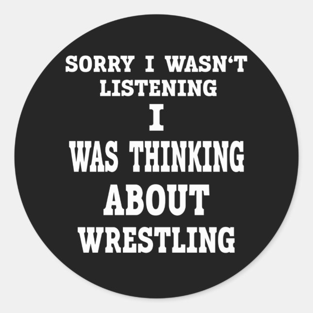 Wrestling Runder Aufkleber (Vorderseite)