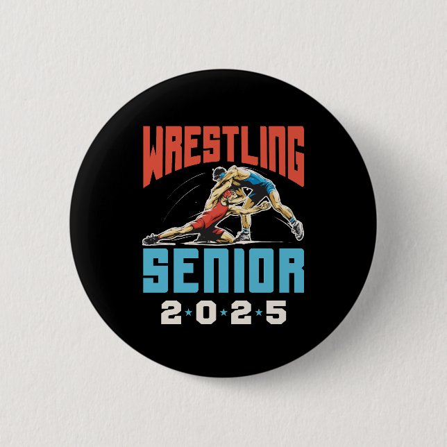 Wrestling Senior Class of 2025 Abschluss Button (Vorderseite)