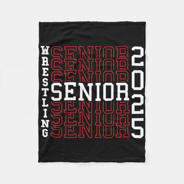 Wrestling Senior Night Wrestling Senior 2025 Gradu Fleecedecke (Vorderseite)