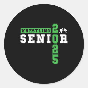 Wrestling Senior Night Wrestling Senior 2025 Gradu Runder Aufkleber