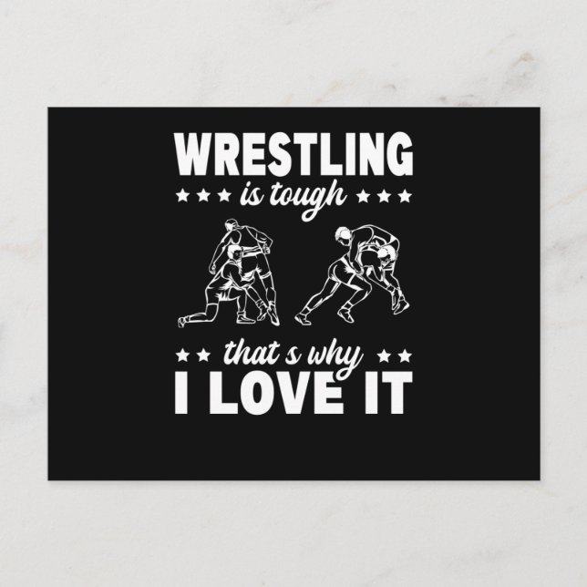 Wrestling Tough Why I Love It Martial Arts Fan Postkarte (Vorderseite)