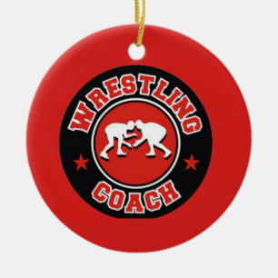 Wrestling-Trainer-Weihnachtsverzierung Keramik Ornament