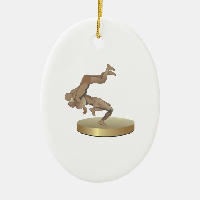 Wrestling-Trophäe Keramik Ornament (Vorne)