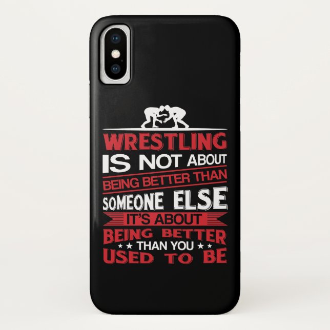 Wrestling über Sein besser als Sie verwendete zu Case-Mate iPhone Hülle (Rückseite)