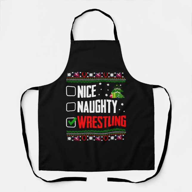 Wrestling Ugly Christmas Schürze (Vorderseite)