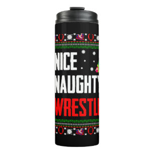 Wrestling Ugly Christmas Thermosbecher