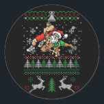 Wrestling Ugly Christmas Wrestler Santa Reindeer F Runder Aufkleber<br><div class="desc">Wrestling Schuhe Wrestling Gürtel, Dieses lustige Wrestling Tee ist das phantastische Abt für Trainer, die mit ihrem Team für Liebe trainieren, lehren und kämpfen. Liebe der Weihnachtszeit mit dieser Hommage an den Weihnachtsmann, seine Werkstatt, die Elfen und den Nordpol. Kleidung, während Sie den Baum schmücken, und träumen von weißem Winterschnee....</div>