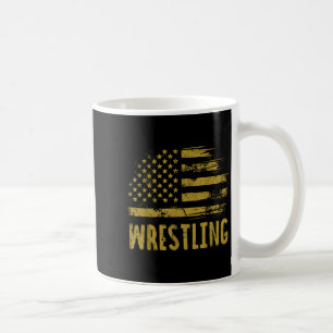 Wrestling Usa Flag Wrestler Patriotic Men Boys Kin Kaffeetasse