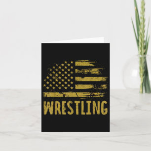 Wrestling Usa Flag Wrestler Patriotic Men Boys Kin Karte