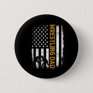Wrestling Vater der amerikanischen Flagge 4. Juli Button