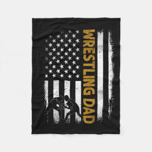 Wrestling Vater der amerikanischen Flagge 4. Juli Fleecedecke