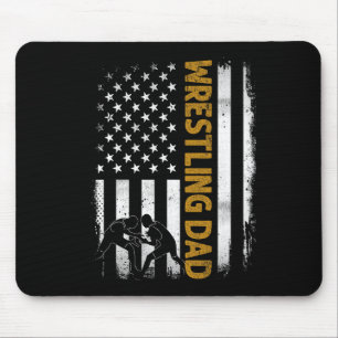 Wrestling Vater der amerikanischen Flagge 4. Juli Mousepad