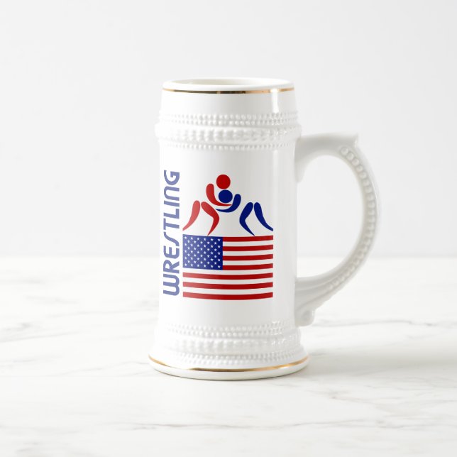 Wrestling Vereinigte Staaten Bierglas (Rechts)