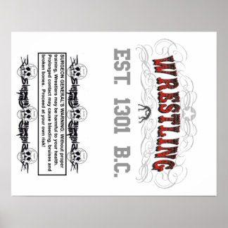 Wrestling-Warnplakat Poster
