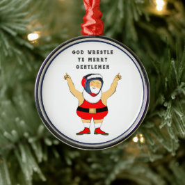 Wrestling Weihnachten Ornament Aus Metall