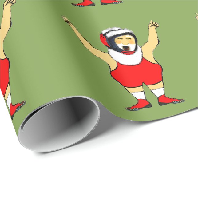 Wrestling Weihnachtsgeschenk Geschenkpapier (Rolleneckpunkt)