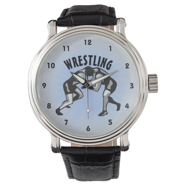 Wrestling Wrestler Design Armbanduhr (Vorderseite)