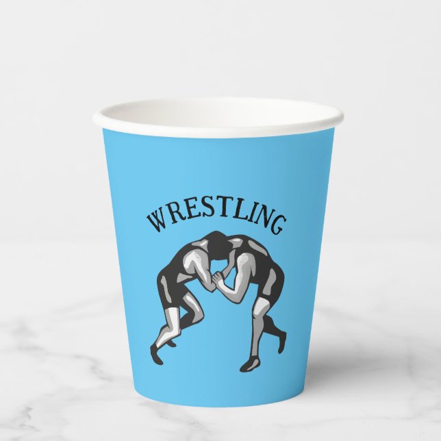 Wrestling Wrestler Design Pappbecher (Vorderseite)