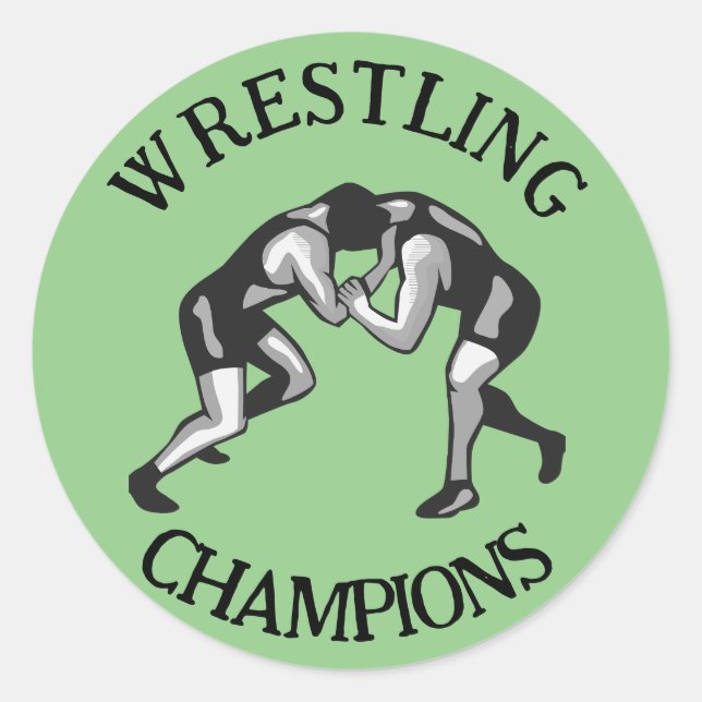 Wrestling Wrestler Design Runder Aufkleber (Vorderseite)