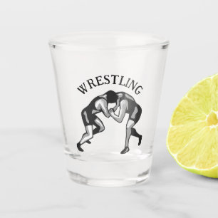 Wrestling Wrestler Design Schnapsglas