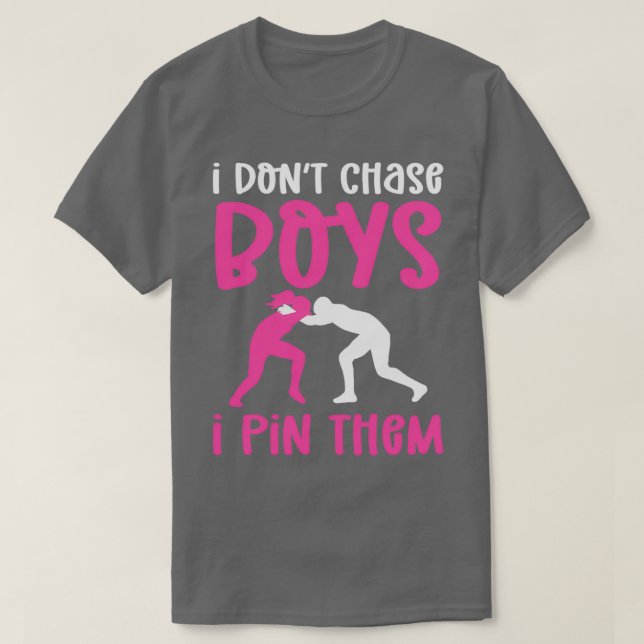 Wrestling Wrestler Girl Motif T-Shirt (Design vorne)