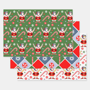 Wrestling Wrestler Holiday Geschenkpapier Set