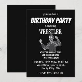 Wrestling Wrestler Inspiration Geburtstagsparty Einladung