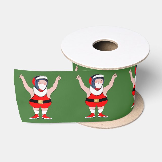 Wrestling Wrestler Weihnachtsfeiertag Satinband (Spule)