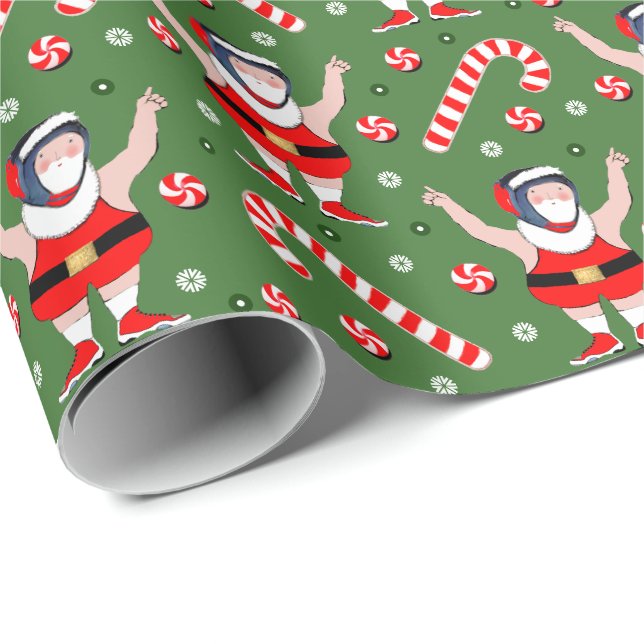 Wrestling Wrestler Weihnachtsgeschenk Wrapper Geschenkpapier (Rolleneckpunkt)