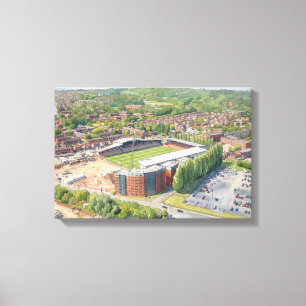 Wrexham Racecourse Ground Aquarell-Kunst Leinwanddruck