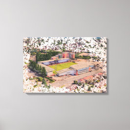 Wrexham-Stadion-Architektur Aquarell-Kunst Leinwanddruck