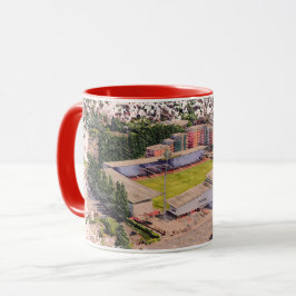 Wrexham-Stadion-Architektur-Aquarell-Kunst Tasse