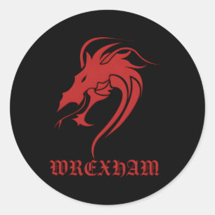 Wrexham Wales Welsh Wrexham Runder Aufkleber