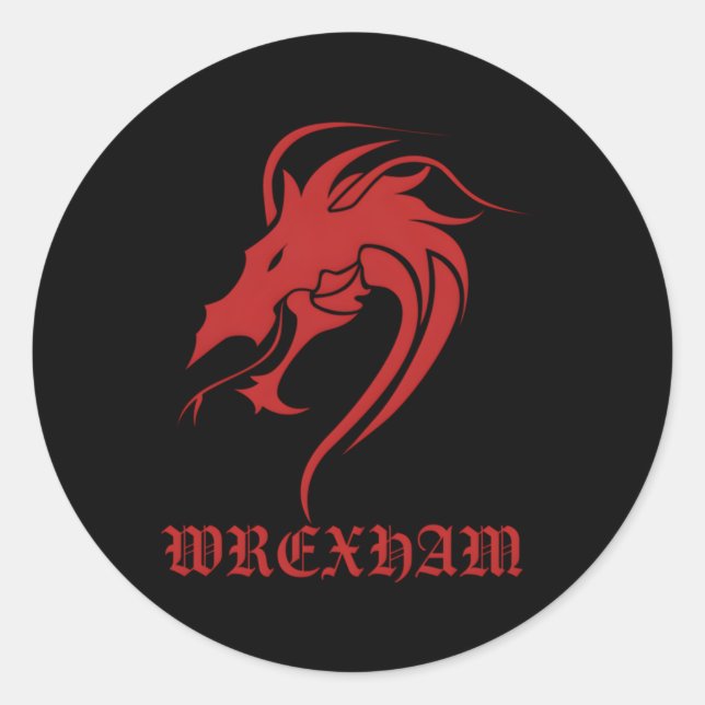 Wrexham Wales Welsh Wrexham Runder Aufkleber (Vorderseite)