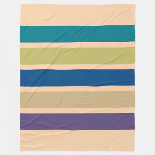 Wride Stripes farbiger Mix + Ihre Ideen Fleecedecke
