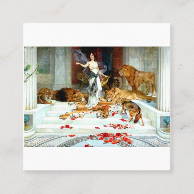 Wright Barker Circe Nyph Goddess of Magic Hexe en Quadratische Visitenkarte (Vorderseite)