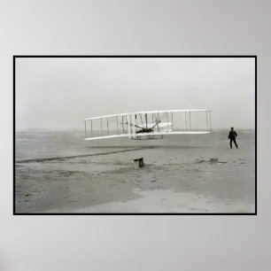 Wright Brothers Flyer Erster Flug Flugmaschine Luf Poster