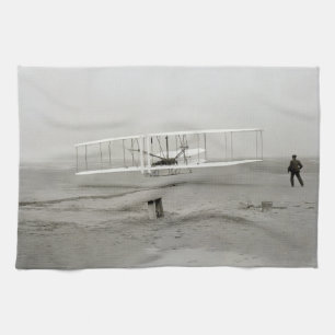 Wright Brothers Flyer Erster Flug Flugverkehr Luft Geschirrtuch