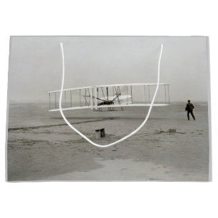 Wright Brothers Flyer Erster Flug Flugverkehr Luft Große Geschenktüte