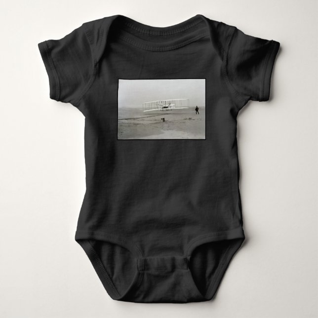 Wright Brothers Flyer First Flugzeug Flight Aviati Baby Strampler (Vorderseite)